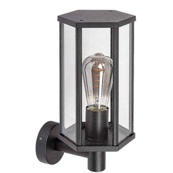 Kinkiet zewnętrzny czarny Dubrovnik 1xE27x40W IP44 Rabalux 961305