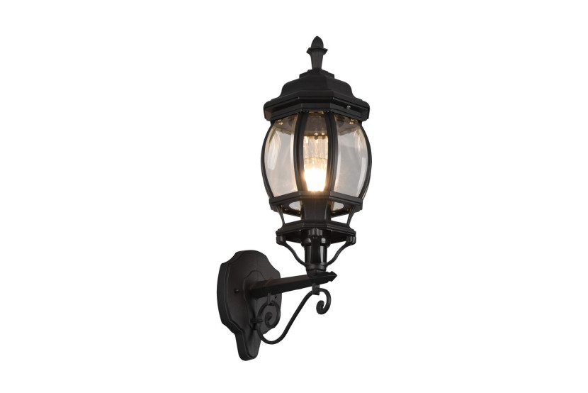 Kinkiet zewnętrzny czarny ELVO 1xE27x60W IP23 Trio 897680