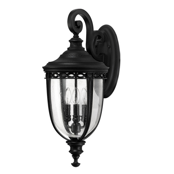Kinkiet zewnętrzny czarny English Bridle 3xE14x60W IP44 Feiss 897769
