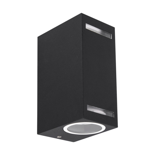 Kinkiet zewnętrzny czarny FOREST 2xGU10x35W IP54 Struhm 897056