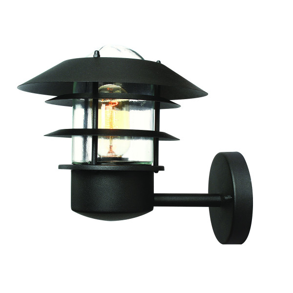 Kinkiet zewnętrzny czarny Helsingor 1xE27x60W IP44 Elstead 895838