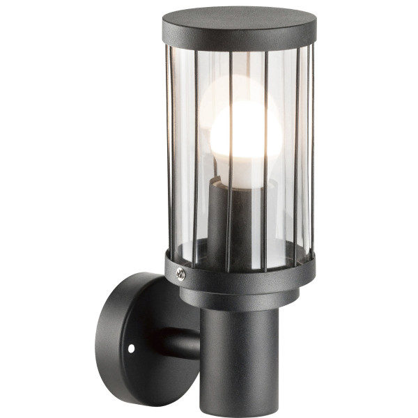 Kinkiet zewnętrzny czarny mat FIORD 1xE27x10W IP44 Polux 899045