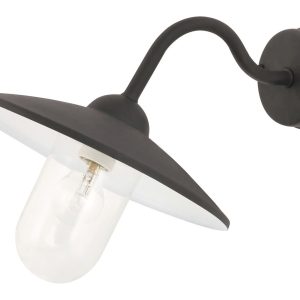 Kinkiet zewnętrzny czarny matowy-przezroczysty Vigo 1xE27x60W IP44 Rabalux 899095