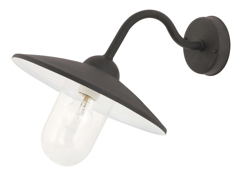 Kinkiet zewnętrzny czarny matowy-przezroczysty Vigo 1xE27x60W IP44 Rabalux 899095