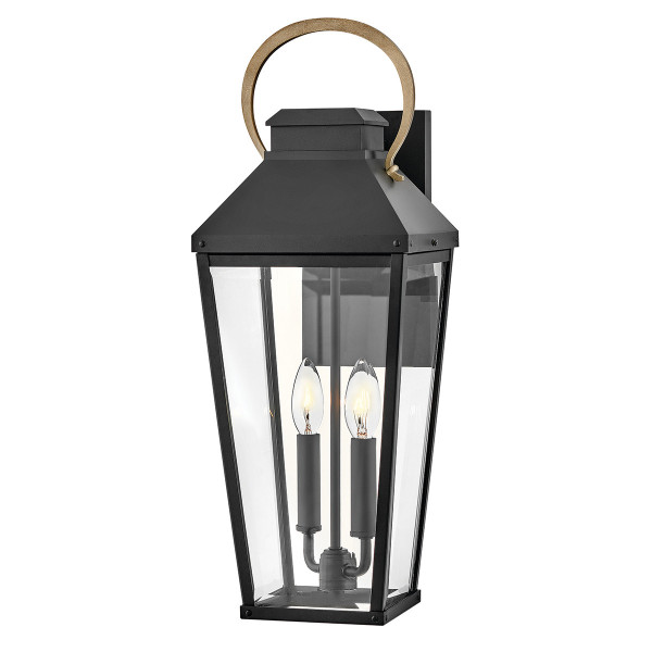 Kinkiet zewnętrzny czarny patynowany DAWSON 2xE14x40W IP44 Hinkley 897142