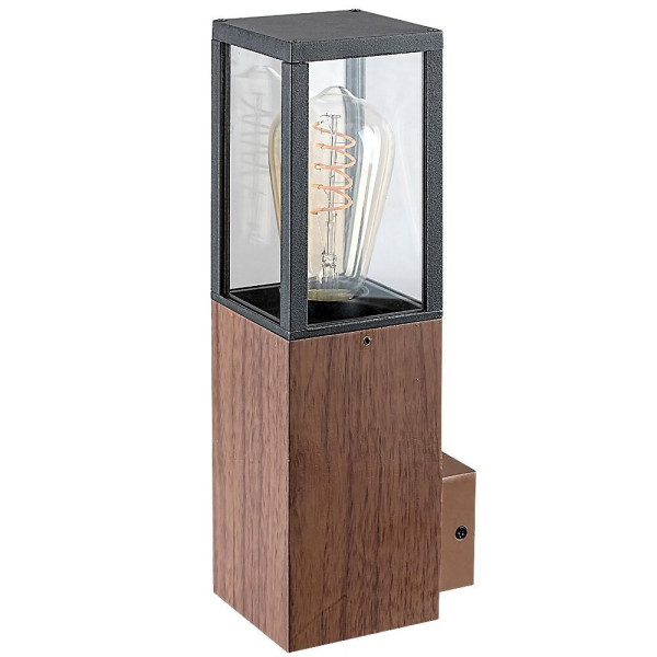 Kinkiet zewnętrzny dąb-przezroczysty Wales 1xE27x60W IP44 Rabalux 961264