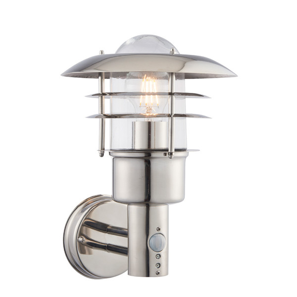 Kinkiet zewnętrzny DEXTER żaluzjowy chromowany-srebrny 1xE27x40W IP44 Endon 1016476