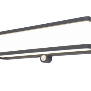 Kinkiet zewnętrzny DOBLO z czujnikiem szary LED 1×16.5W 1800lm IP54 Lutec 894836 Kinkiet zewnętrzny DOBLO z czujnikiem szary LED 1×16.5W 1800lm IP54 Lutec 894836