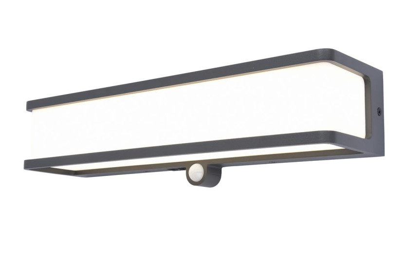 Kinkiet zewnętrzny DOBLO z czujnikiem szary LED 1x16.5W 1800lm IP54 Lutec 894836
