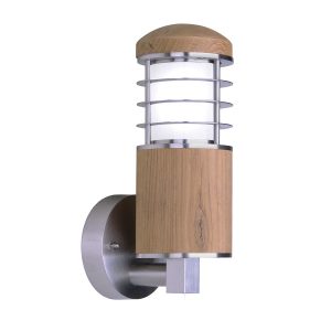 Kinkiet zewnętrzny drewno tekowe Poole 1xE27x40W IP44 Garden Zone 194664 Kinkiet zewnętrzny drewno tekowe Poole 1xE27x40W IP44 Garden Zone 194664