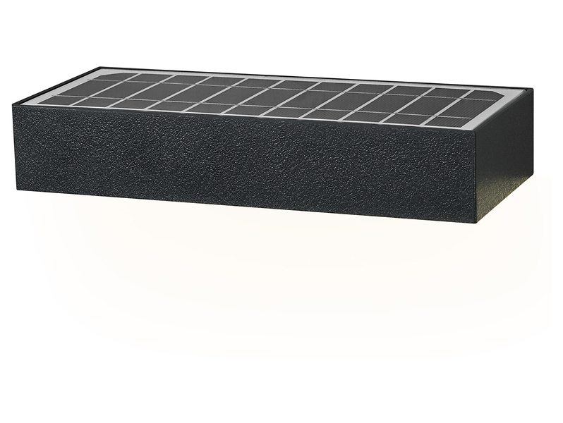 Kinkiet zewnętrzny Endura Solar LED 23 cm z czujnikiem dnia i nocy czarny 230966