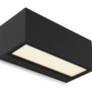 Kinkiet zewnętrzny GEMINI 3000K czarny LED 1x20W 1230lm IP54 Lutec 1016830 Kinkiet zewnętrzny GEMINI 3000K czarny LED 1x20W 1230lm IP54 Lutec 1016830