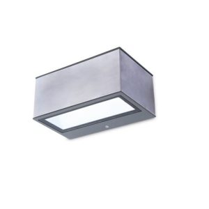 Kinkiet zewnętrzny GEMINI 4000K szaro-biały LED 1x11W 500lm IP54 Lutec 1016738 Kinkiet zewnętrzny GEMINI 4000K szaro-biały LED 1x11W 500lm IP54 Lutec 1016738