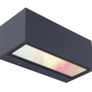 Kinkiet zewnętrzny GEMINI antracytowo-biały LED 1x17W 900lm IP54 Lutec 1016733 Kinkiet zewnętrzny GEMINI antracytowo-biały LED 1x17W 900lm IP54 Lutec 1016733