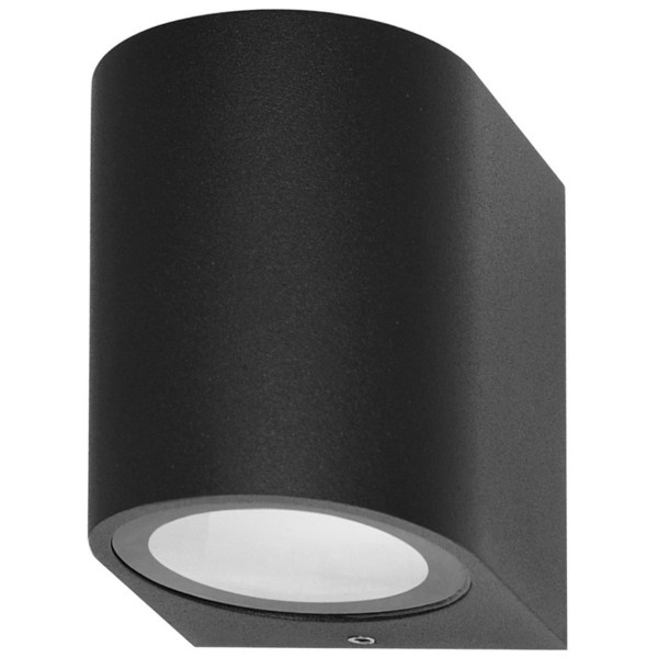 Kinkiet zewnętrzny Genta zaokrąglony czarny piaskowany 1xGU10x35W Italux 232575