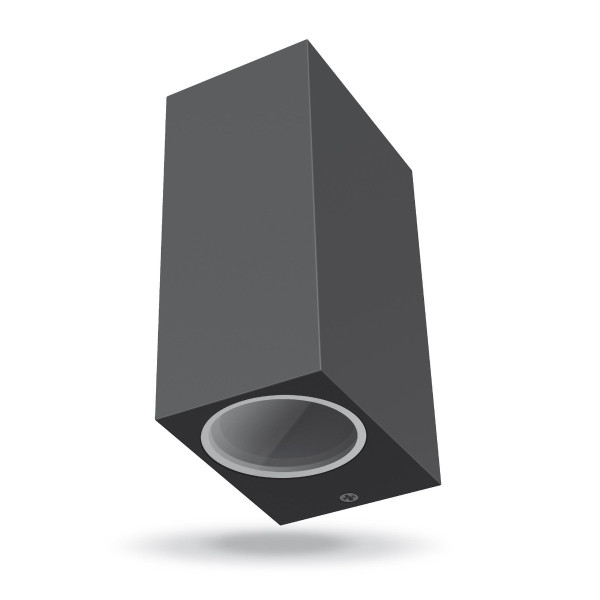 Kinkiet zewnętrzny góra-dół szary ARON 2xGU10x30W IP54 Videx 898773