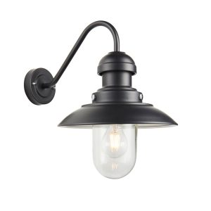 Kinkiet zewnętrzny HEREFORD czarny matowy-przezroczysty 1xE27x10W Endon 1016642