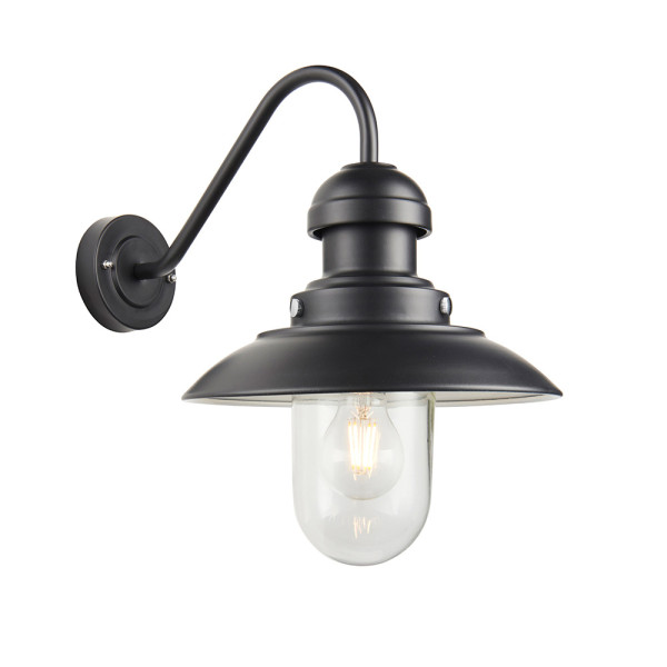 Kinkiet zewnętrzny HEREFORD czarny matowy-przezroczysty 1xE27x10W Endon 1016642
