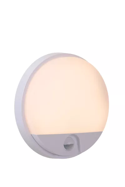 Kinkiet zewnętrzny HUPS z czujnikiem biały LED 1x10W 1000lm IP54 Lucide 896541