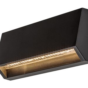 Kinkiet zewnętrzny IBAR czarno-przezroczysty LED 1x3W 250lm IP54 Rabalux 898789