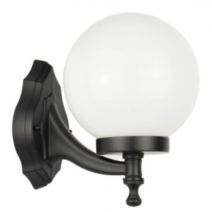 Kinkiet zewnętrzny kula czarno-biały KULE 1xE27x60W IP43 SU-MA 896527