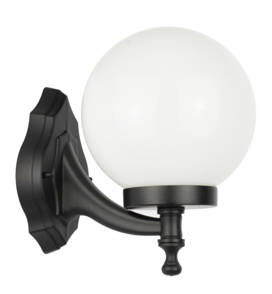 Kinkiet zewnętrzny kula czarno-biały KULE 1xE27x60W IP43 SU-MA 896527