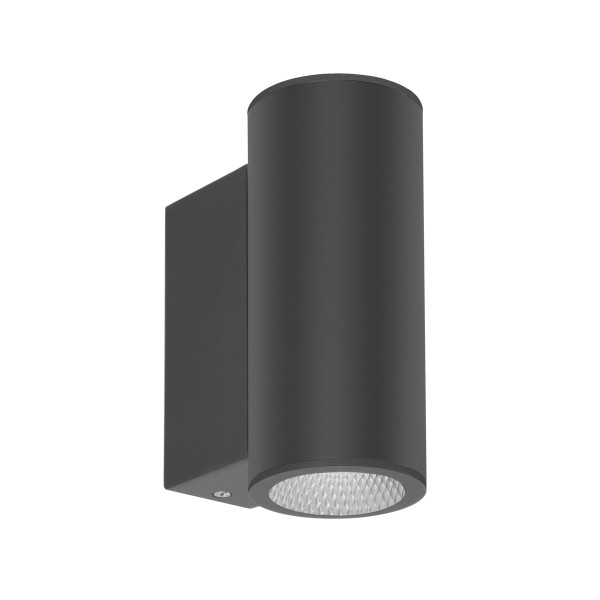 Kinkiet zewnętrzny LentaGU10 walec czarny piaskowany 2xGU10x40W IP54 Italux 1016839