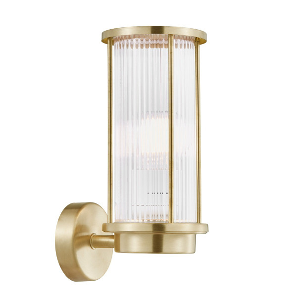 Kinkiet zewnętrzny LINTON mosiężno-przezroczysty 1xE27x20W IP54 Nordlux 1017144