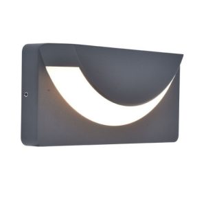Kinkiet zewnętrzny LUPS szary LED 1x14W 450lm IP54 Lutec 898465 Kinkiet zewnętrzny LUPS szary LED 1x14W 450lm IP54 Lutec 898465