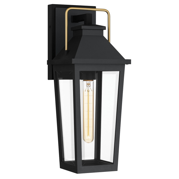 Kinkiet zewnętrzny matowy czarny BUCKLEY 1xE27x40W IP44 Quoizel 896735
