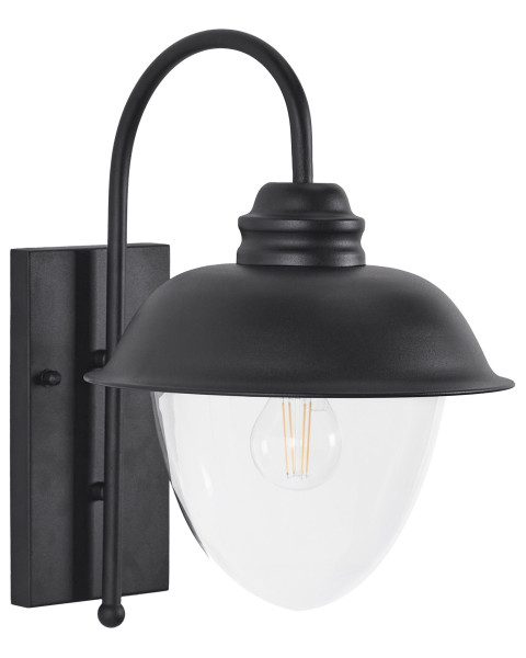 Kinkiet zewnętrzny metalowy czarny 375020