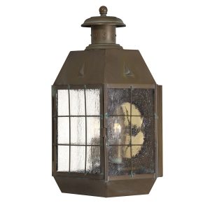 Kinkiet zewnętrzny Nantucket postarzany mosiądz 2xE14x60W IP44 Quintiesse 1017025