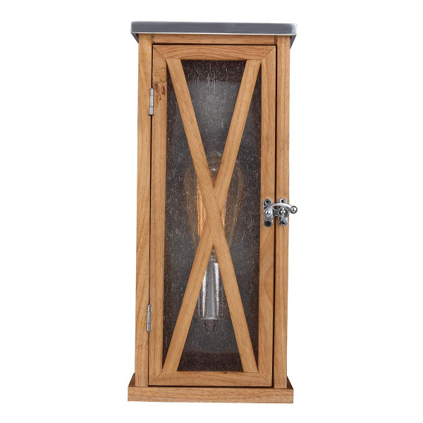 Kinkiet zewnętrzny naturalny dąb Lumiere 1xE27x100W IP44 Feiss 897650