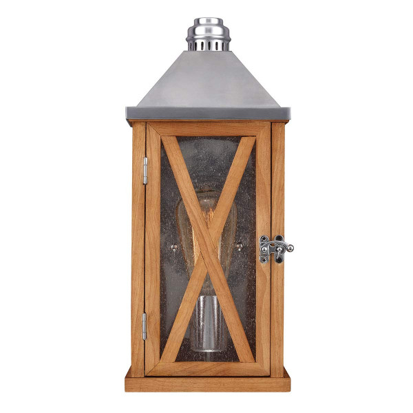 Kinkiet zewnętrzny naturalny dąb Lumiere 2xE14x60W IP44 Feiss 897668