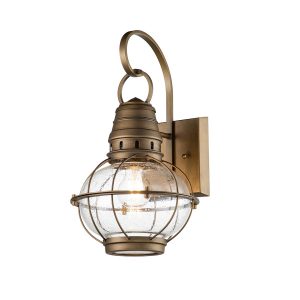Kinkiet zewnętrzny naturalny mosiądz Bridge Point 1xE27x60W IP44 Kichler 897002