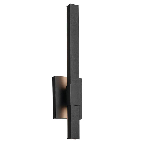 Kinkiet zewnętrzny NOCAR strukturalna czerń LED 1x20W 1150lm IP44 Kichler 896729