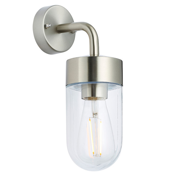 Kinkiet zewnętrzny NORTH szklany klosz chromowany-srebrny 1xE27x40W Endon 1016660