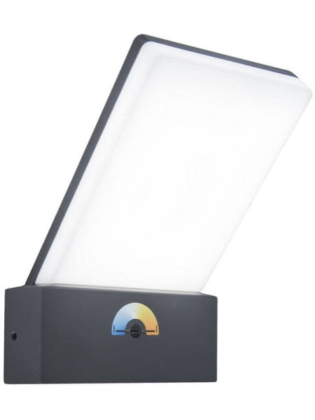 Kinkiet zewnętrzny PANO antracytowo-biały LED 1x16W 1200lm IP54 Lutec 1017172