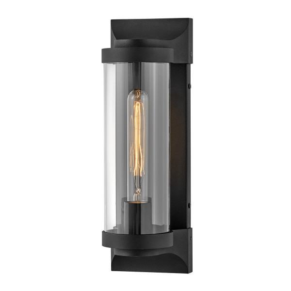 Kinkiet zewnętrzny Pearson teksturowana czerń 1xE27x60W IP44 Quintiesse 1017088