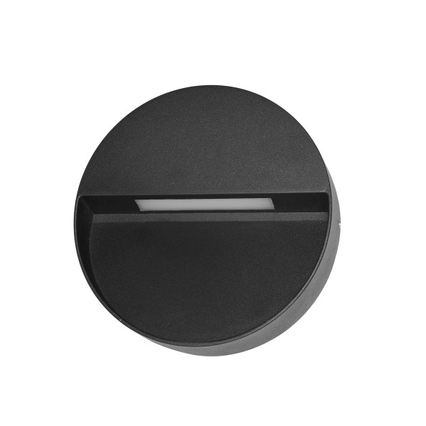 Kinkiet zewnętrzny Piana 3K czarny piaskowany LED 3W 3000K 50lm Italux 1016802