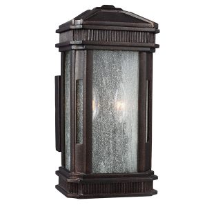 Kinkiet zewnętrzny płatki brązu Federal 2xE14x60W IP44 Feiss 897636 Kinkiet zewnętrzny płatki brązu Federal 2xE14x60W IP44 Feiss 897636