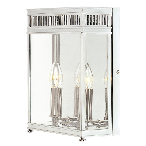 Kinkiet zewnętrzny polerowany chrom Holborn 2xE14x40W IP44 Elstead 897750