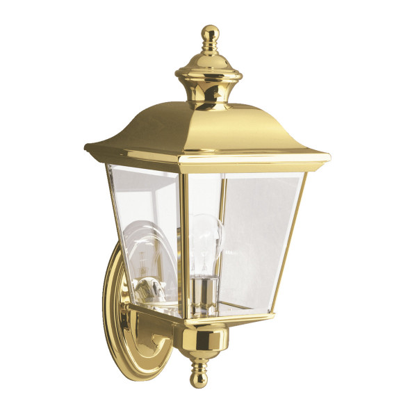 Kinkiet zewnętrzny polerowany mosiądz Bay Shore 1xE27x60W IP44 Kichler 895820