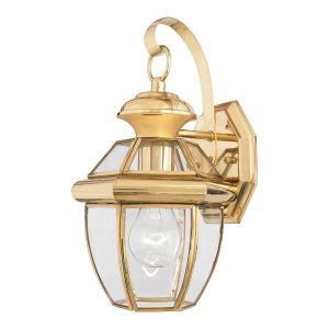 Kinkiet zewnętrzny polerowany mosiądz Newbury 1xE27x60W IP44 Quoizel 898574 Kinkiet zewnętrzny polerowany mosiądz Newbury 1xE27x60W IP44 Quoizel 898574