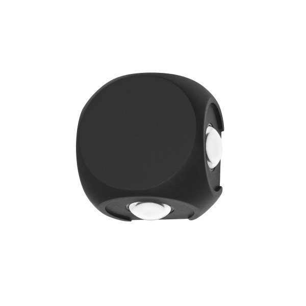 Kinkiet zewnętrzny Porso czarny piaskowany LED 4W 4000K 260lm Italux 232638