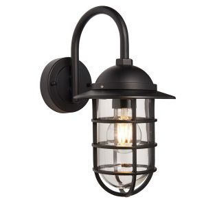Kinkiet zewnętrzny PORT czarno-przezroczysty 1xE27x10W Endon 1016856 Kinkiet zewnętrzny PORT czarno-przezroczysty 1xE27x10W Endon 1016856