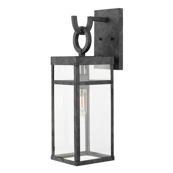 Kinkiet zewnętrzny Porter postarzany cynk 1xE27x60W IP44 Quintiesse 1016852