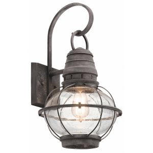 Kinkiet zewnętrzny postarzany cynk Bridge Point 1xE27x60W IP44 Kichler 896591 Kinkiet zewnętrzny postarzany cynk Bridge Point 1xE27x60W IP44 Kichler 896591