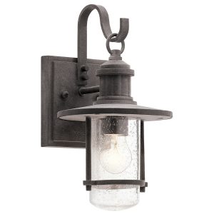 Kinkiet zewnętrzny postarzany cynk Riverwood 1xE27x60W IP44 Kichler 897791 Kinkiet zewnętrzny postarzany cynk Riverwood 1xE27x60W IP44 Kichler 897791