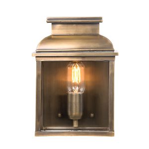 Kinkiet zewnętrzny postarzany mosiądz Old Bailey 1xE27x60W IP44 Elstead 897623 Kinkiet zewnętrzny postarzany mosiądz Old Bailey 1xE27x60W IP44 Elstead 897623